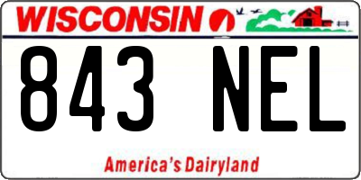 WI license plate 843NEL