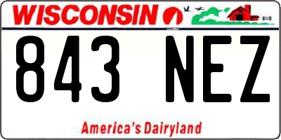 WI license plate 843NEZ