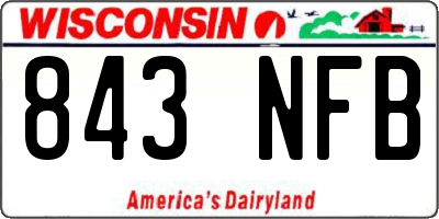 WI license plate 843NFB