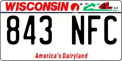 WI license plate 843NFC