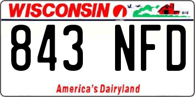 WI license plate 843NFD