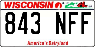 WI license plate 843NFF