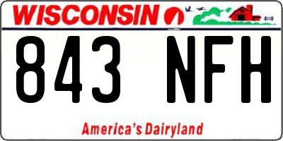 WI license plate 843NFH
