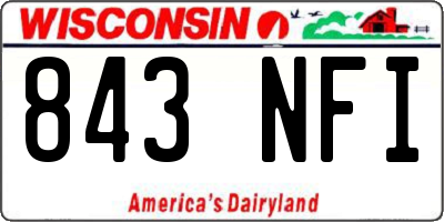 WI license plate 843NFI