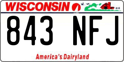 WI license plate 843NFJ