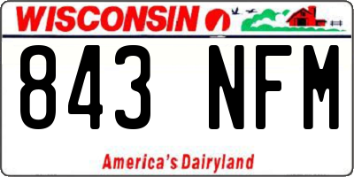 WI license plate 843NFM