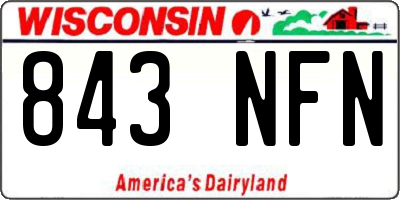 WI license plate 843NFN