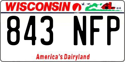 WI license plate 843NFP