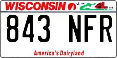 WI license plate 843NFR