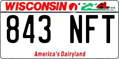 WI license plate 843NFT