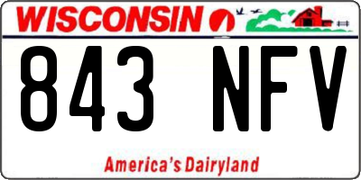 WI license plate 843NFV