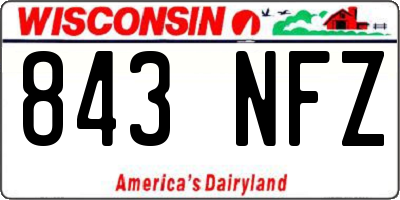 WI license plate 843NFZ