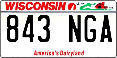 WI license plate 843NGA