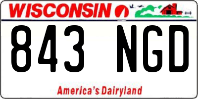 WI license plate 843NGD