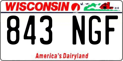 WI license plate 843NGF