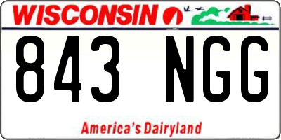 WI license plate 843NGG