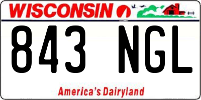 WI license plate 843NGL
