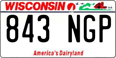WI license plate 843NGP