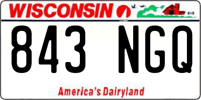 WI license plate 843NGQ