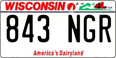 WI license plate 843NGR