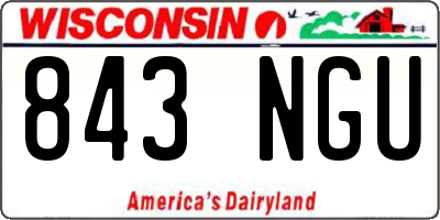 WI license plate 843NGU