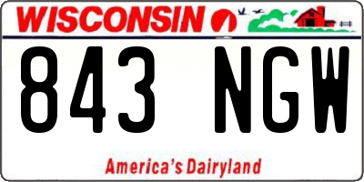 WI license plate 843NGW