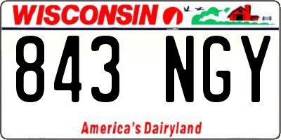 WI license plate 843NGY