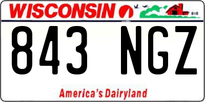 WI license plate 843NGZ