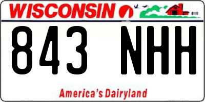 WI license plate 843NHH