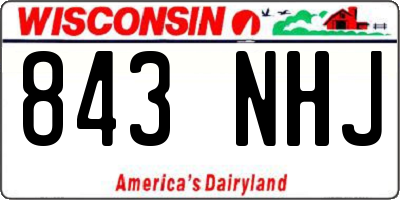 WI license plate 843NHJ