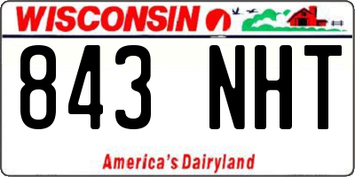 WI license plate 843NHT