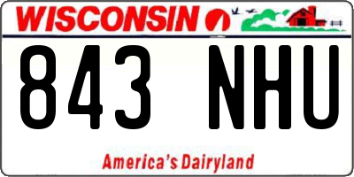 WI license plate 843NHU