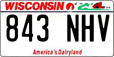 WI license plate 843NHV