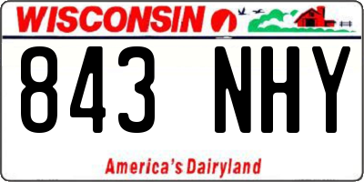 WI license plate 843NHY