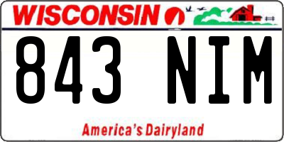 WI license plate 843NIM