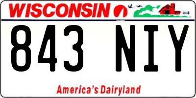 WI license plate 843NIY