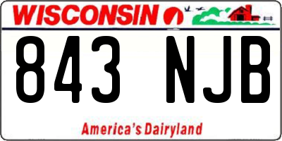 WI license plate 843NJB