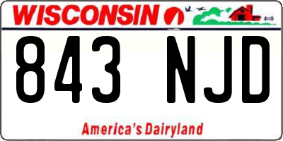 WI license plate 843NJD