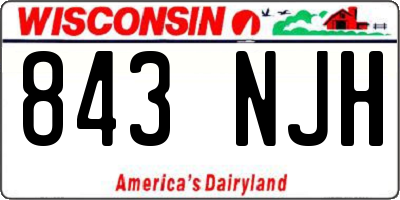 WI license plate 843NJH
