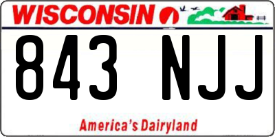 WI license plate 843NJJ
