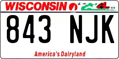 WI license plate 843NJK