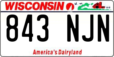 WI license plate 843NJN