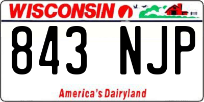 WI license plate 843NJP