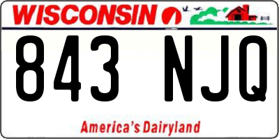 WI license plate 843NJQ