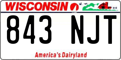 WI license plate 843NJT