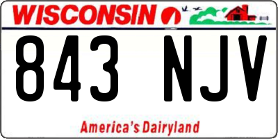 WI license plate 843NJV