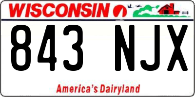 WI license plate 843NJX