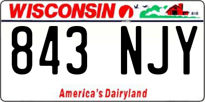 WI license plate 843NJY