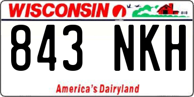 WI license plate 843NKH