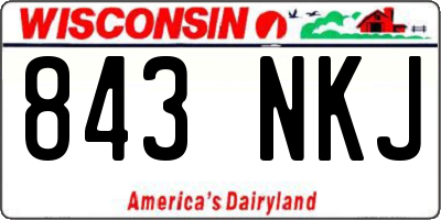 WI license plate 843NKJ